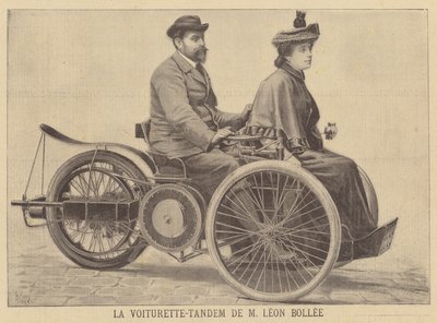 Leon Bollee Tandem Voiturette by after Henri Meyer