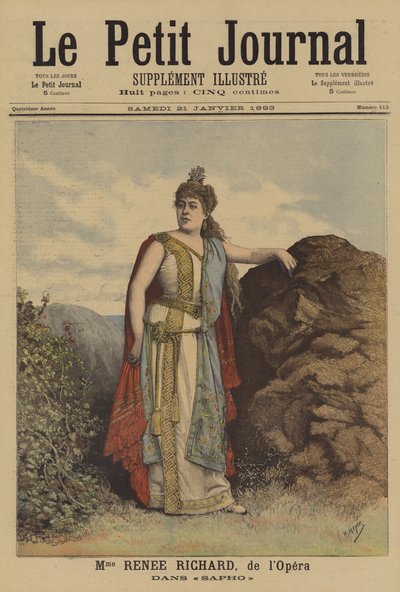 Renee Richard in Sapho at the Paris Opera by after Henri Meyer