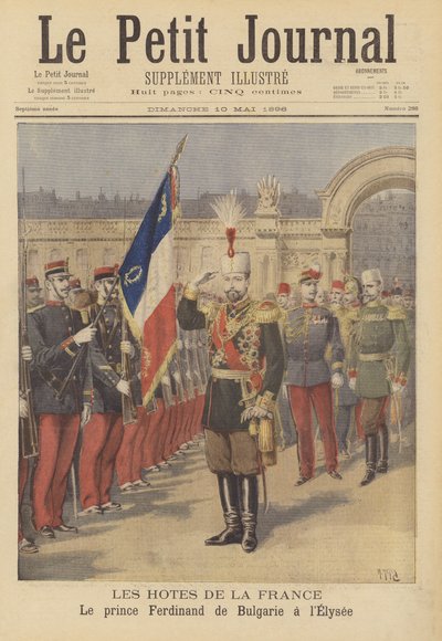 Royal Visitors to France: Prince Ferdinand of Bulgaria at the Elysee Palace by after Henri Meyer