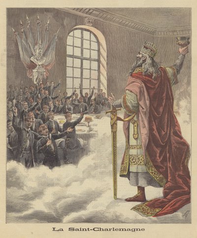 Students of the University of Paris Toasting Charlemagne by after Henri Meyer