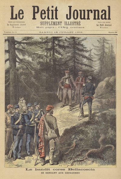 The Corsican Bandit Antoine Bellacoscia Surrendering to the Police by after Henri Meyer