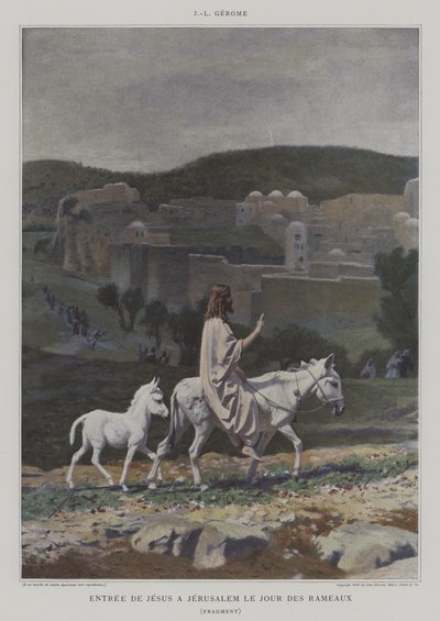 (Detail) Christ Entering Jerusalem on Palm Sunday by after Jean Leon Gerome