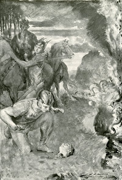 Beowulf Finds the Head of Aschere by after John Henry Frederick Bacon