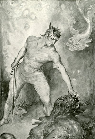 Beowulf Shears Off the Head of Grendel by after John Henry Frederick Bacon