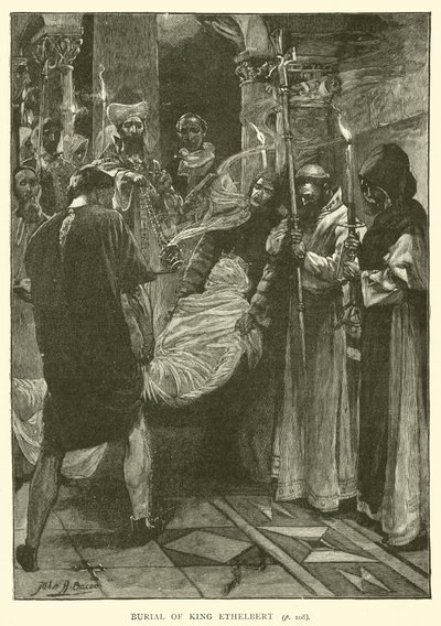 Burial of King Ethelbert by after John Henry Frederick Bacon