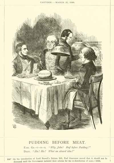 Pudding before Meat by after John Tenniel