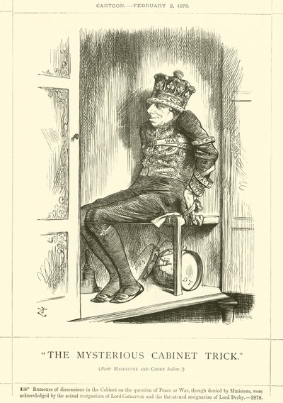 The Mysterious Cabinet Trick by after John Tenniel