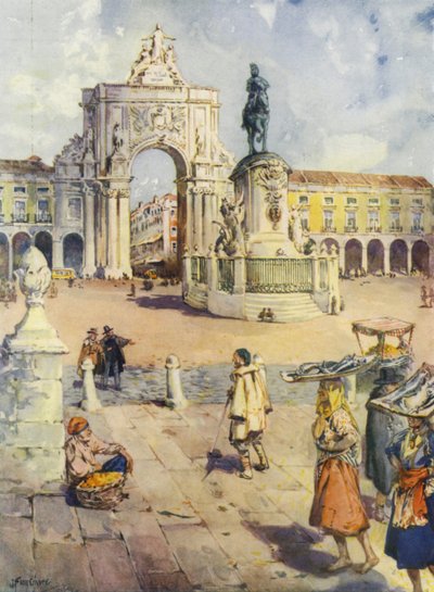 The Praca do Commercio, Lisbon by Joseph (after) Finnemore