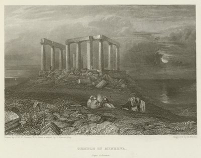 Temple of Minerva, Cape Colonna by after Joseph Mallord William Turner