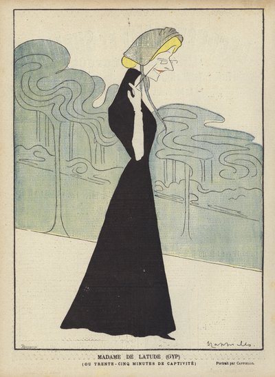 Madame De Latude (GYP), Illustration for Le Rire by after Leonetto Cappiello