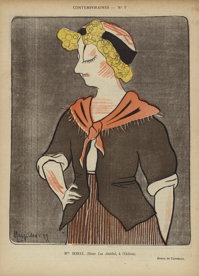 Mlle Sorel, Illustration for Le Rire by after Leonetto Cappiello