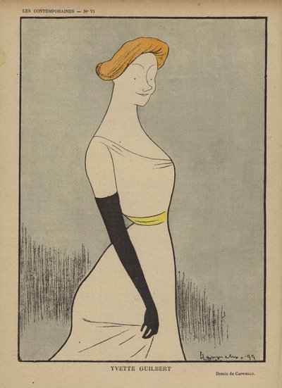 Yvette Guilbert, Illustration for Le Rire by after Leonetto Cappiello