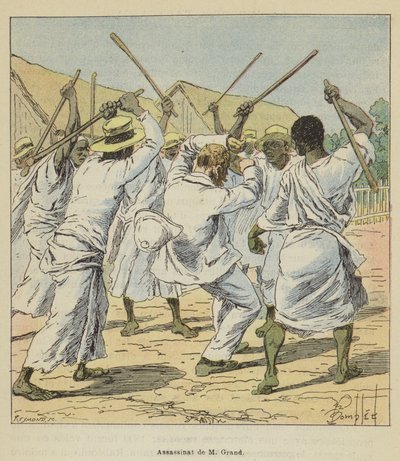 Assassination of Mr. Grand by after Louis Charles Bombled