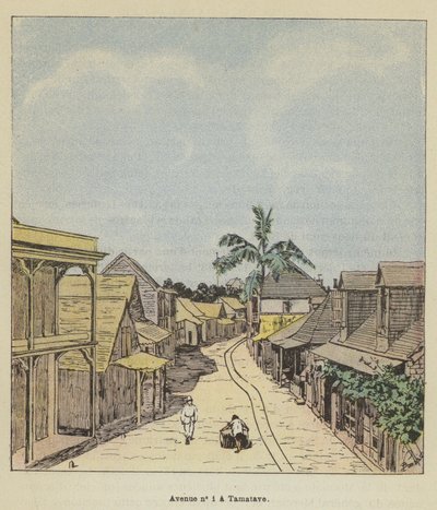 Avenue No. 1 in Tamatave by after Louis Charles Bombled
