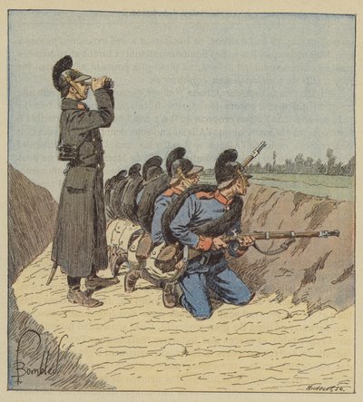 Bavarians in the Trench by after Louis Charles Bombled