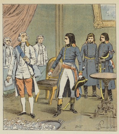 Bonaparte and Count Cobentzel by after Louis Charles Bombled