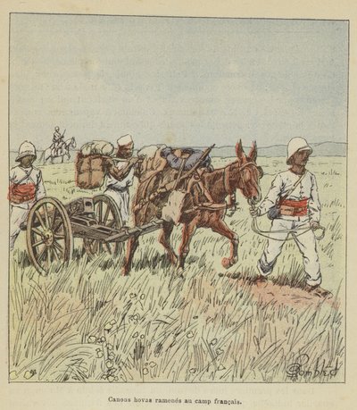 Hova Cannons Brought to the French Camp by after Louis Charles Bombled