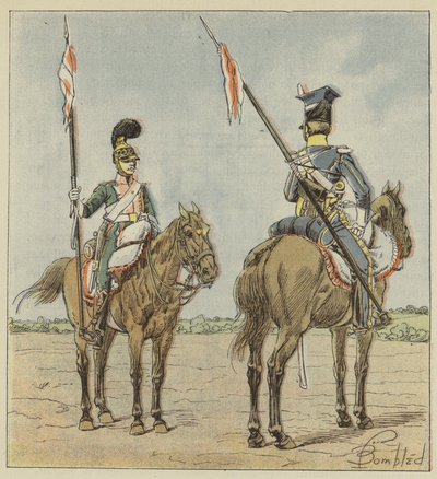 Light Cavalry, French Lancers, Polish Lancers by after Louis Charles Bombled