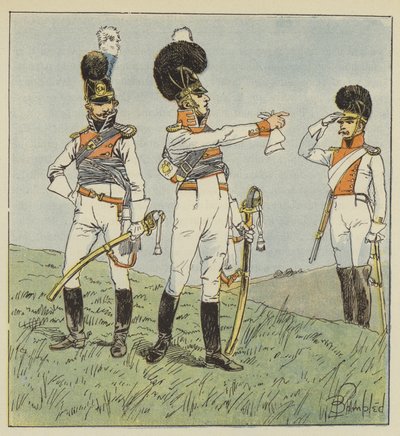 Colonel of Light Cavalry, Bavarian Officer, Colonel of Dragoons by after Louis Charles Bombled