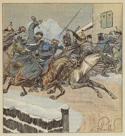 Battle of Nouans-le-Fuzelier, Quartermaster Lajersie Kills the Major of the Posen Hussar Regiment by after Louis Charles Bombled
