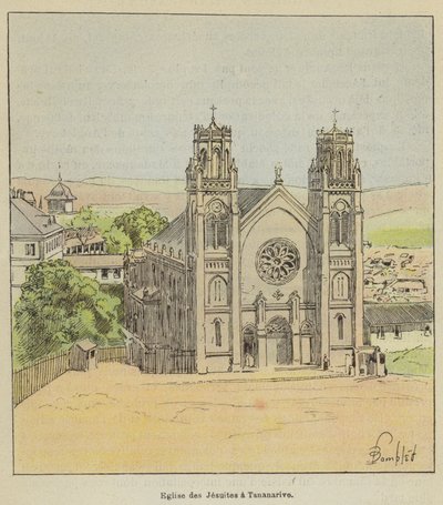 Jesuit Church in Tananarive by after Louis Charles Bombled