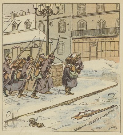 Late and Cautious Entry of the First Prussians into Le Mans by after Louis Charles Bombled