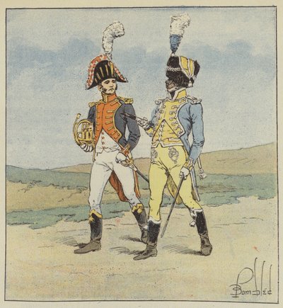 Imperial Guard, Musicians of the 1st and 2nd Grenadier Regiments by after Louis Charles Bombled