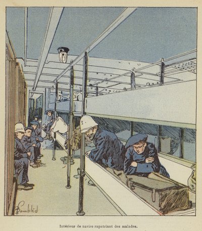Interior of a Ship Repatriating the Sick by after Louis Charles Bombled