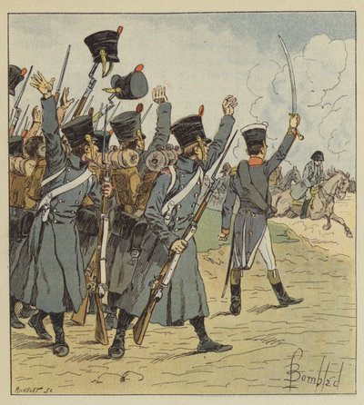 I treated them harshly, yet they still shouted Long live the Emperor! by after Louis Charles Bombled