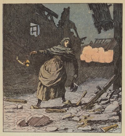 The Widow Perrochon Killed at Freteval by after Louis Charles Bombled