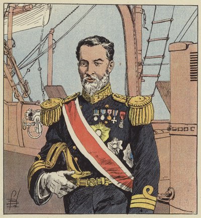 Admiral Togo, Commander-in-Chief of the Japanese Squadron at Port-Arthur by after Louis Charles Bombled