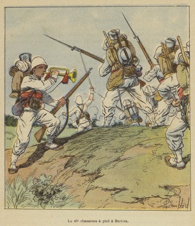 40th Foot Hunters at Beritza by after Louis Charles Bombled