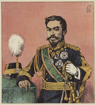 Emperor Mutsu-Hito of Japan by after Louis Charles Bombled