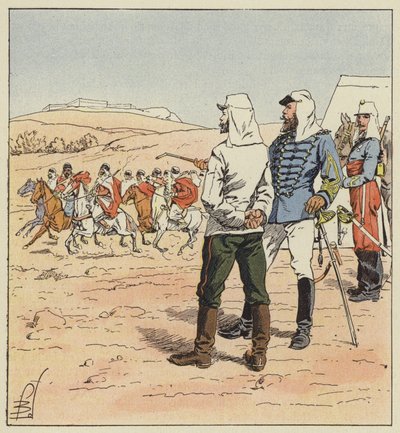 Captain Kouropatkine in Algeria by after Louis Charles Bombled