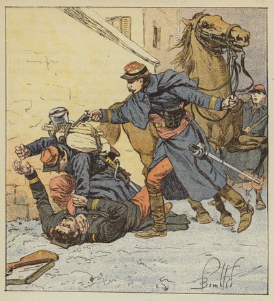 Colonel Choppin-Merey Kills an Undisciplined Soldier by after Louis Charles Bombled