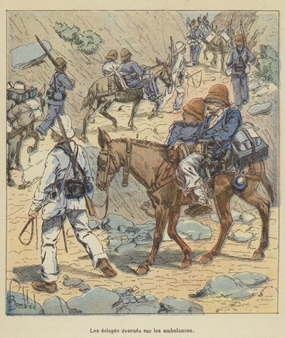 The Wounded Evacuated on Ambulances by after Louis Charles Bombled