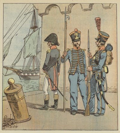 The same men were therefore both sailors and soldiers by after Louis Charles Bombled