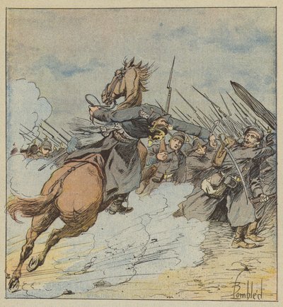 Death of Colonel de Kontski by after Louis Charles Bombled
