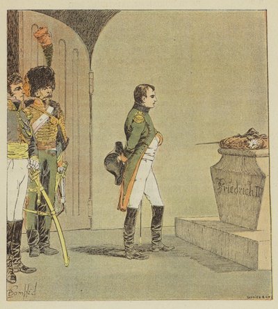 Napoleon at the tomb of Frederick the Great by after Louis Charles Bombled