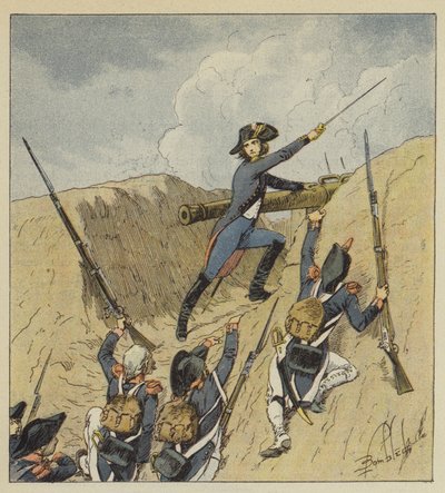 Napoleon barely out of childhood and his first steps shine with pure glory by after Louis Charles Bombled