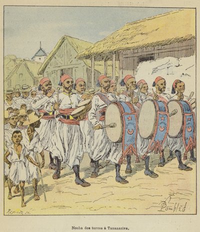 Nouba of the Turcos in Tananarive by after Louis Charles Bombled