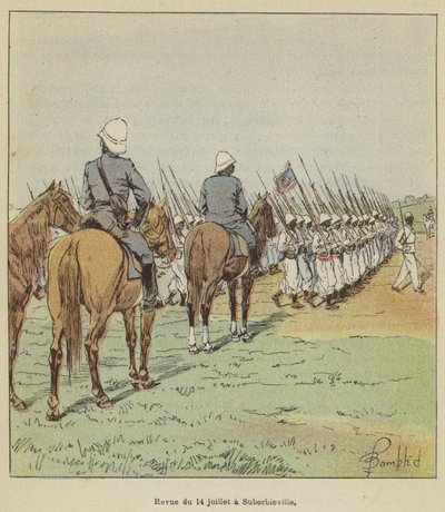Review of July 14 in Suberbieville by after Louis Charles Bombled