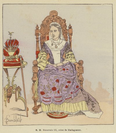 Her Majesty Ranavalo III, Queen of Madagascar by after Louis Charles Bombled