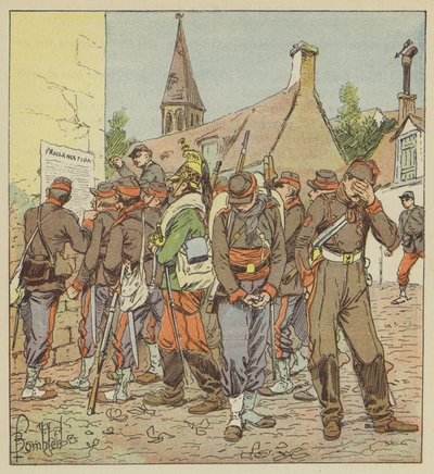 Soldiers of the Loire Army Reading the News of the Capitulation of Metz by after Louis Charles Bombled