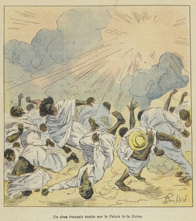 A French Shell Falls on the Queen