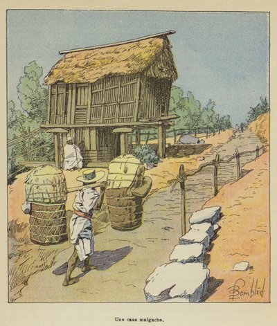 A Malagasy Hut by after Louis Charles Bombled
