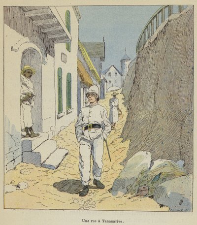 A street in Tananarive by after Louis Charles Bombled