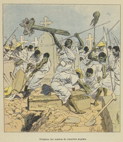 Desecration of Graves in the English Cemetery by after Louis Charles Bombled