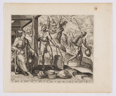 Jesse Sending David with Presents to His Brothers by after Maarten van Heemskerck