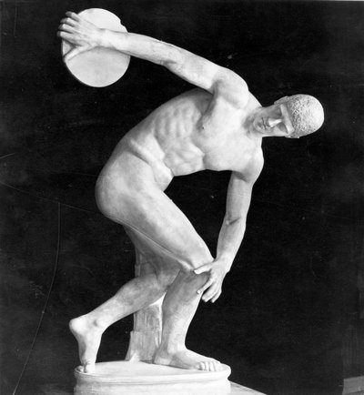 Discobolus, copy of a Greek original by after Myron